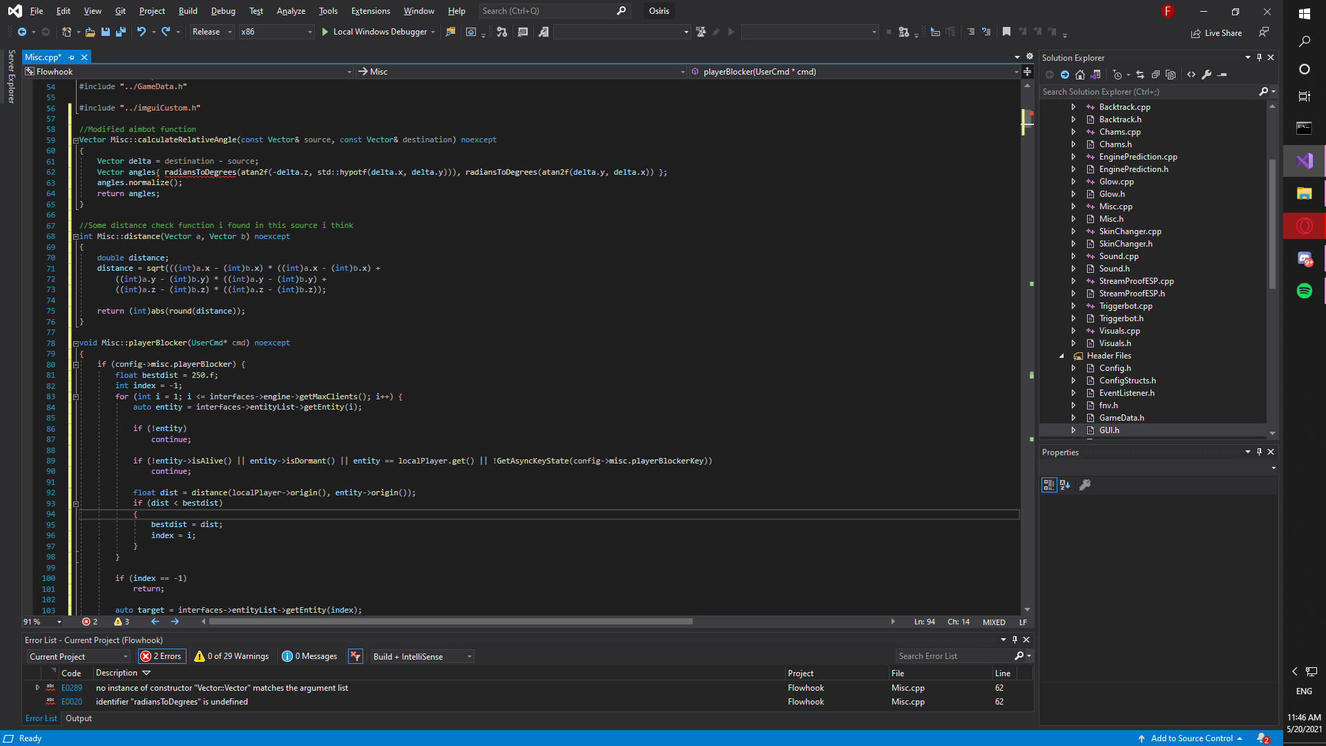 how can i fix this? · Issue #2889 · danielkrupinski/Osiris · GitHub
