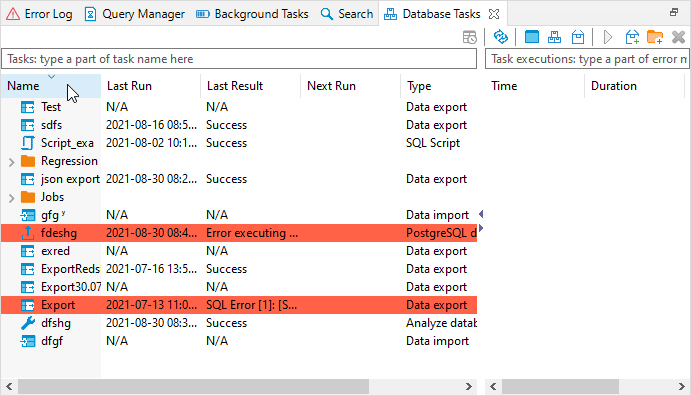 Show task folders always on top · Issue #13795 · dbeaver/dbeaver · GitHub
