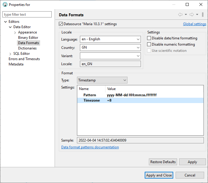 How to set the default time zone of influxdb ? · Issue 15981 · dbeaver