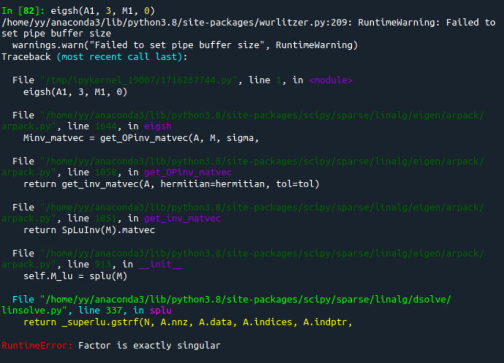 Enh can eigsh provide the same precision of different data type