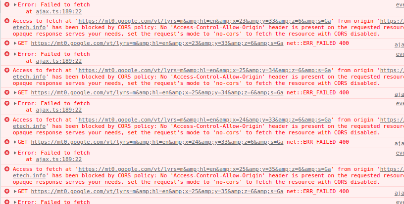 [modern] Custom Map (GoogleMaps) blocked by CORS policy · Issue #956 ...