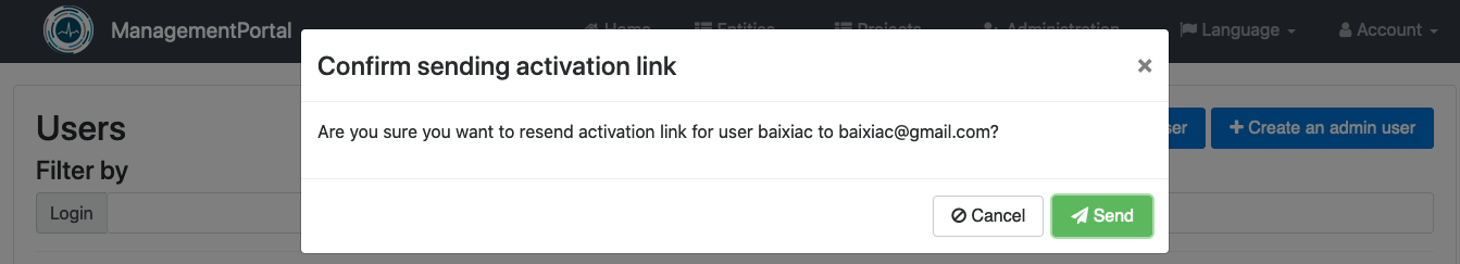 Confirmation on activation link sent? · Issue #612 · RADAR-base ...