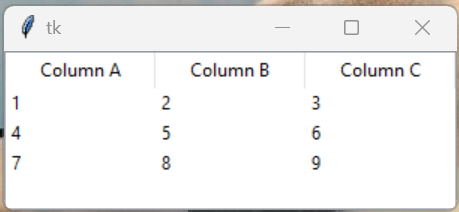 Need for hereditary feature that was in classic tkinter. The Treeview ...