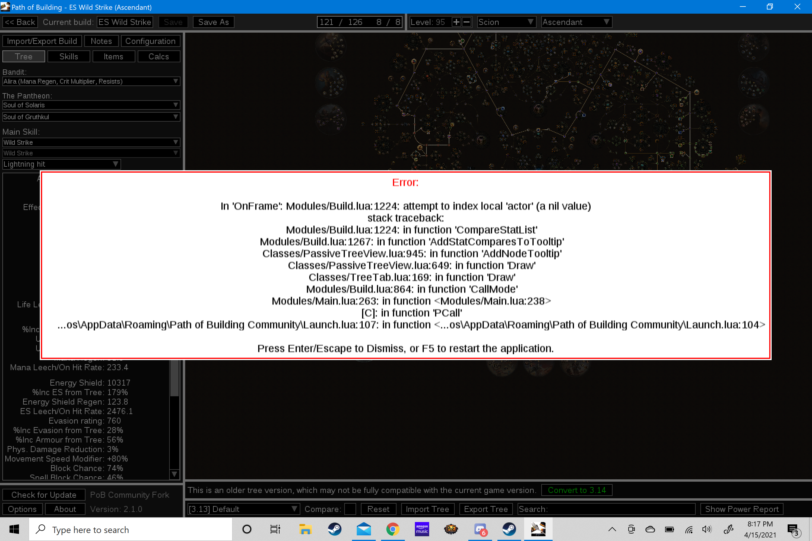 Crashes when I view my passive tree since update · Issue #2553 ...