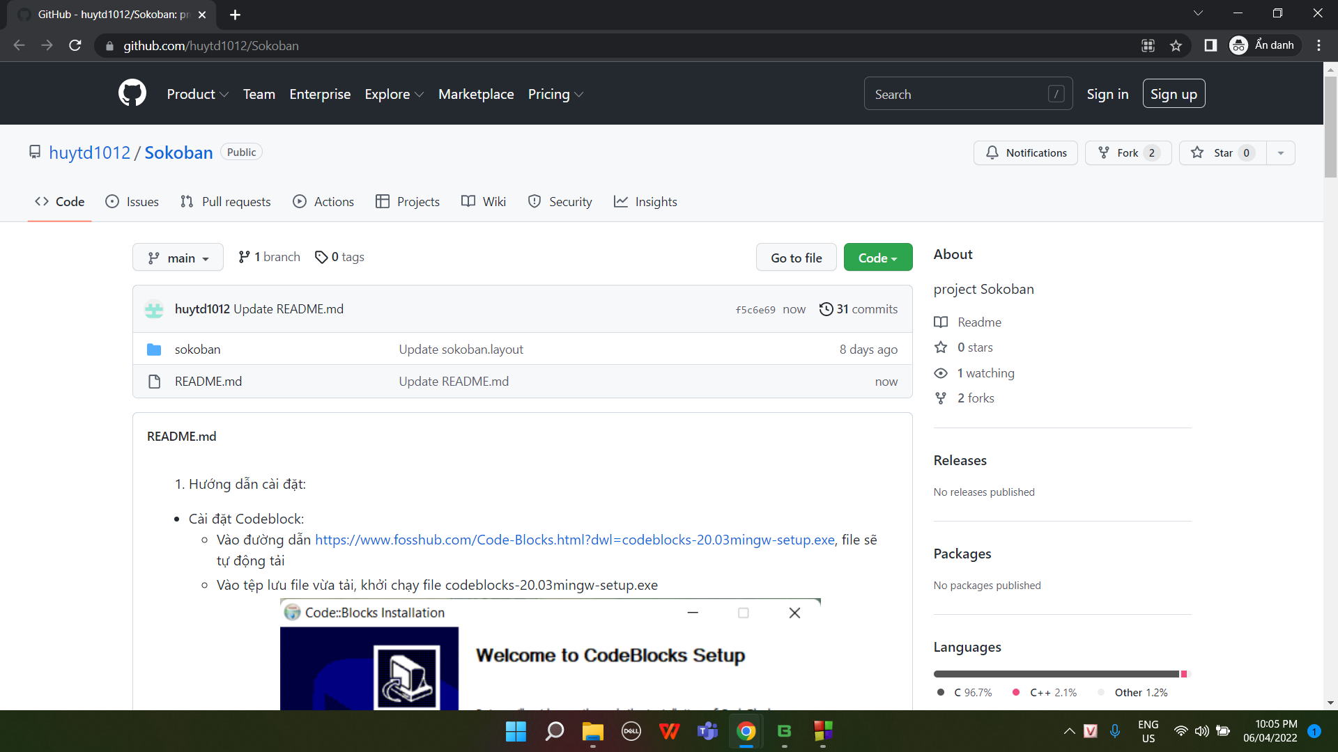 GitHub - huytd1012/Sokoban: project Sokoban · GitHub