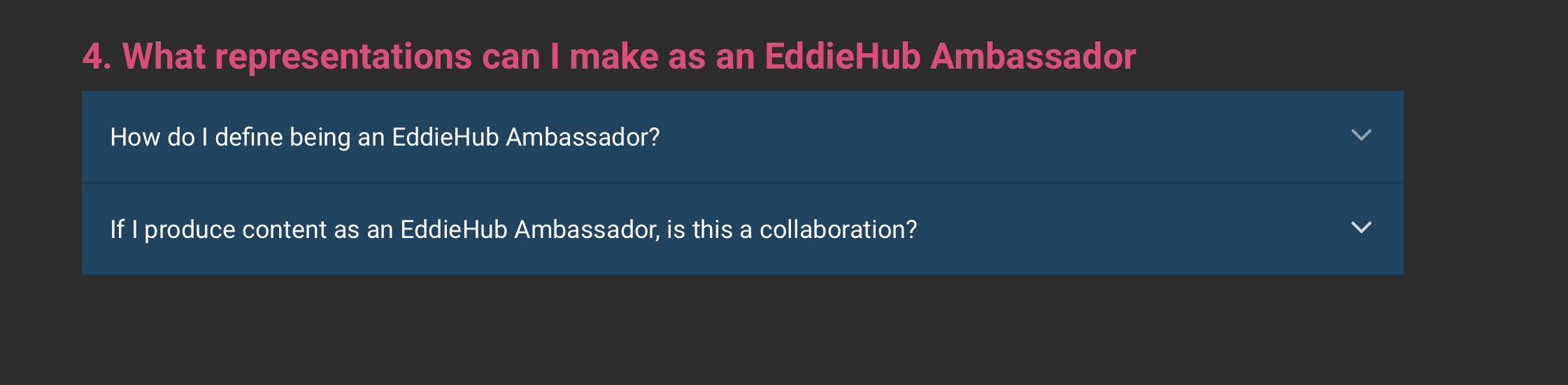 Ambassador program accordion not working properly · Issue 247