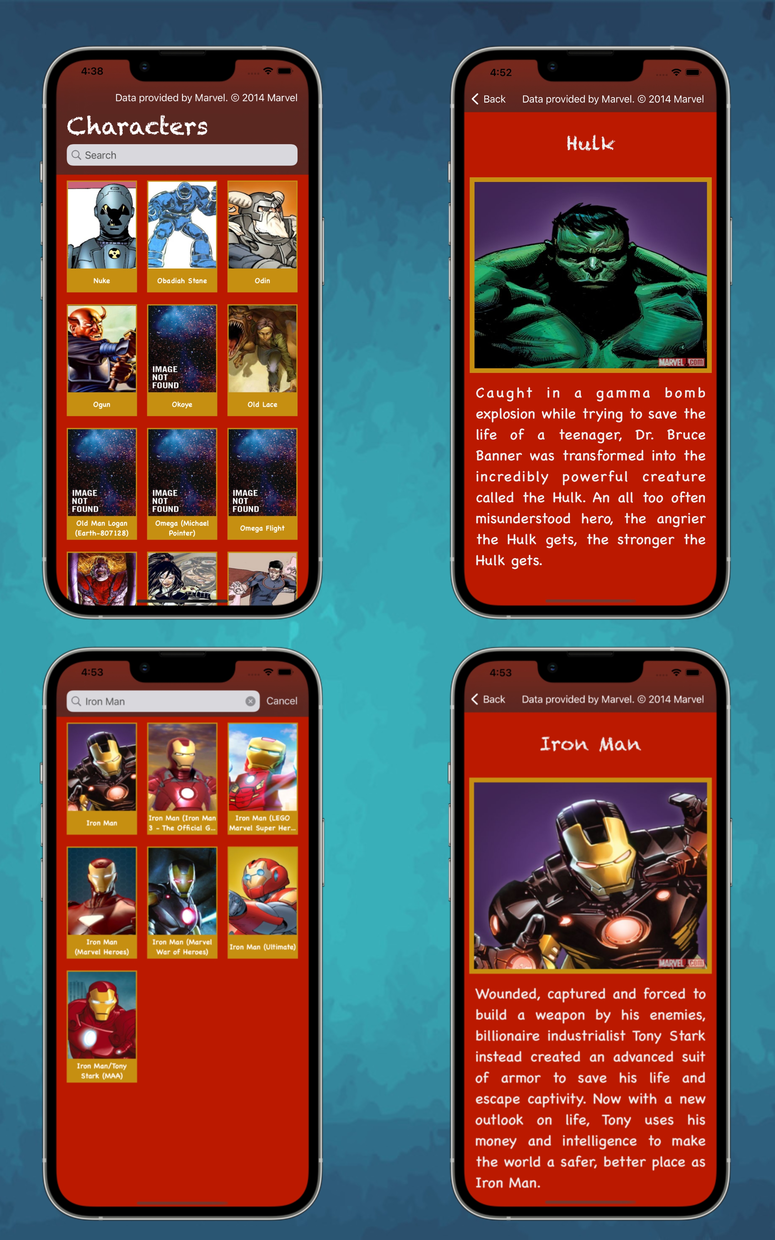 GitHub - kadm91/Marvel-Heroes: Small app that use the developer Marvel API.