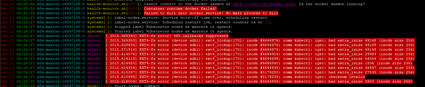 Master Down: docker daemon fails to start due to corrupted data · Issue ...