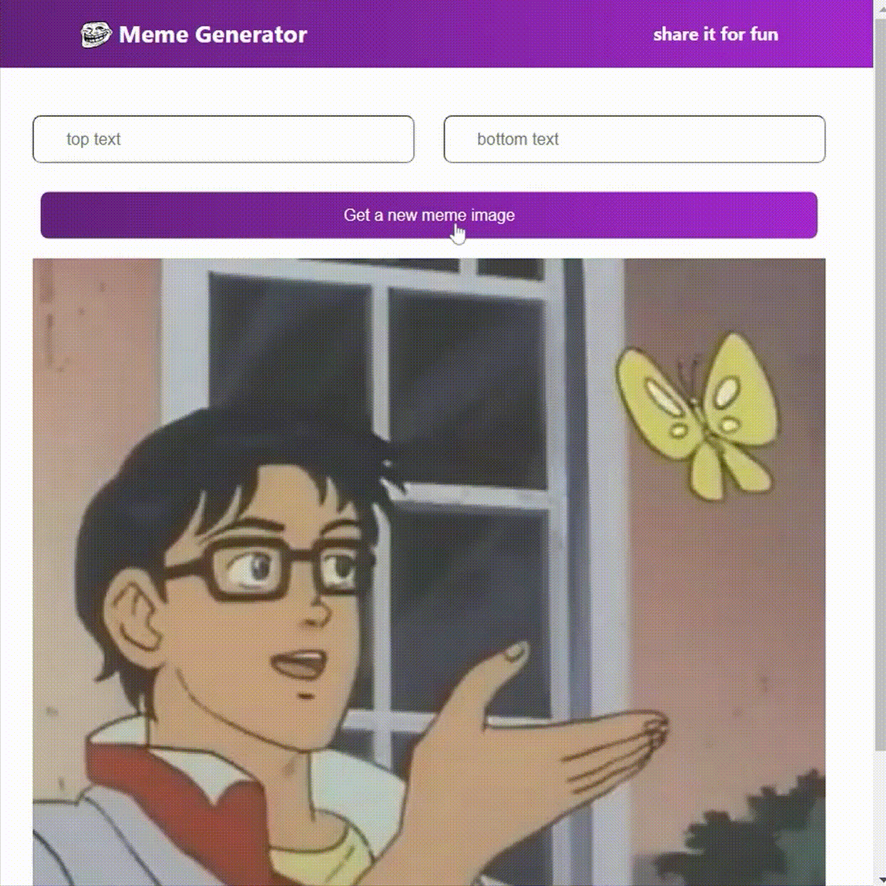 GitHub - soubhagyasethy/meme-generator: An awesome meme generator web app,  that you can use to customize, write your own text on meme images and generate  memes according to your choice.