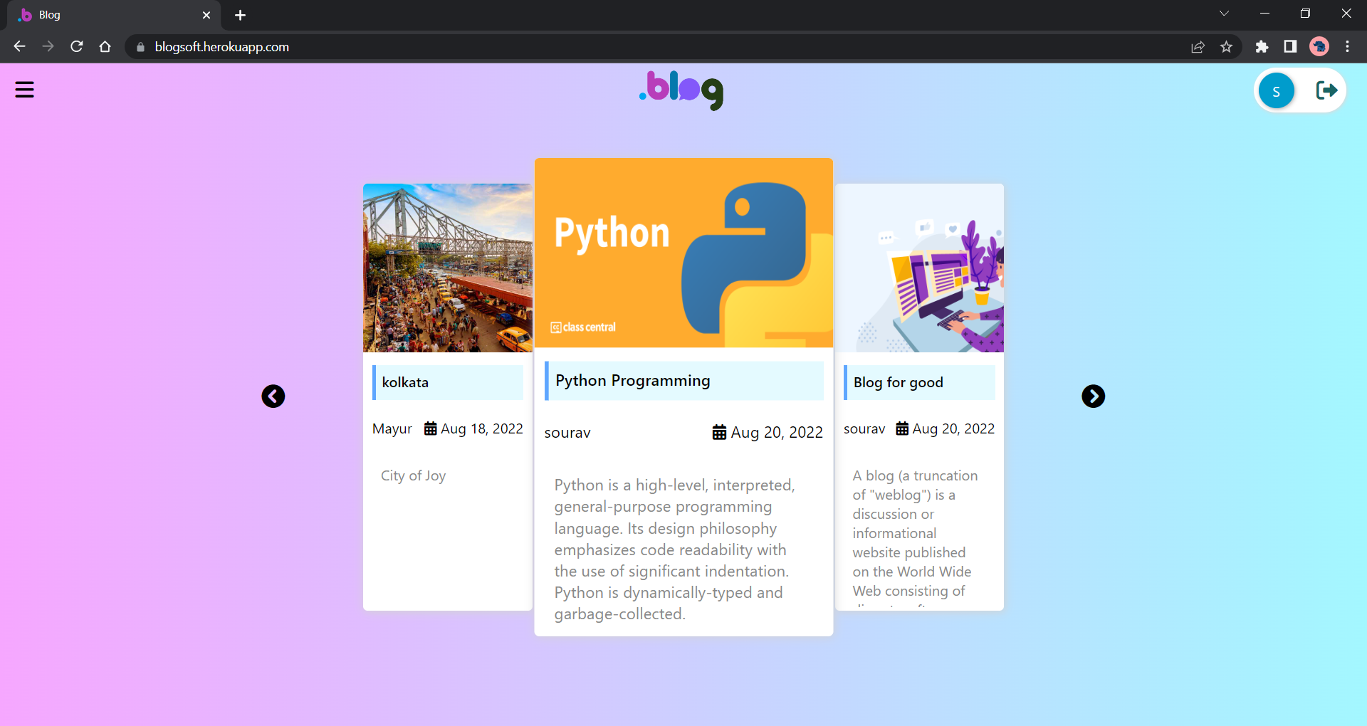 GitHub - sourav-manna/blogsoft: A blog application client side