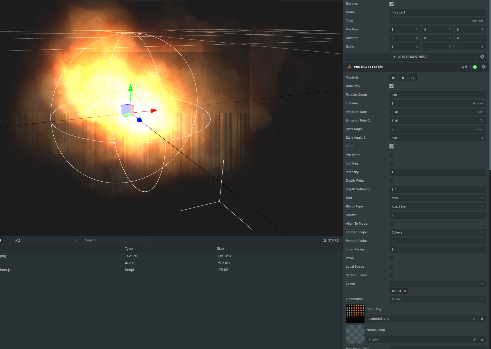Particles have strange vertical lines · Issue 4813 · playcanvas/engine
