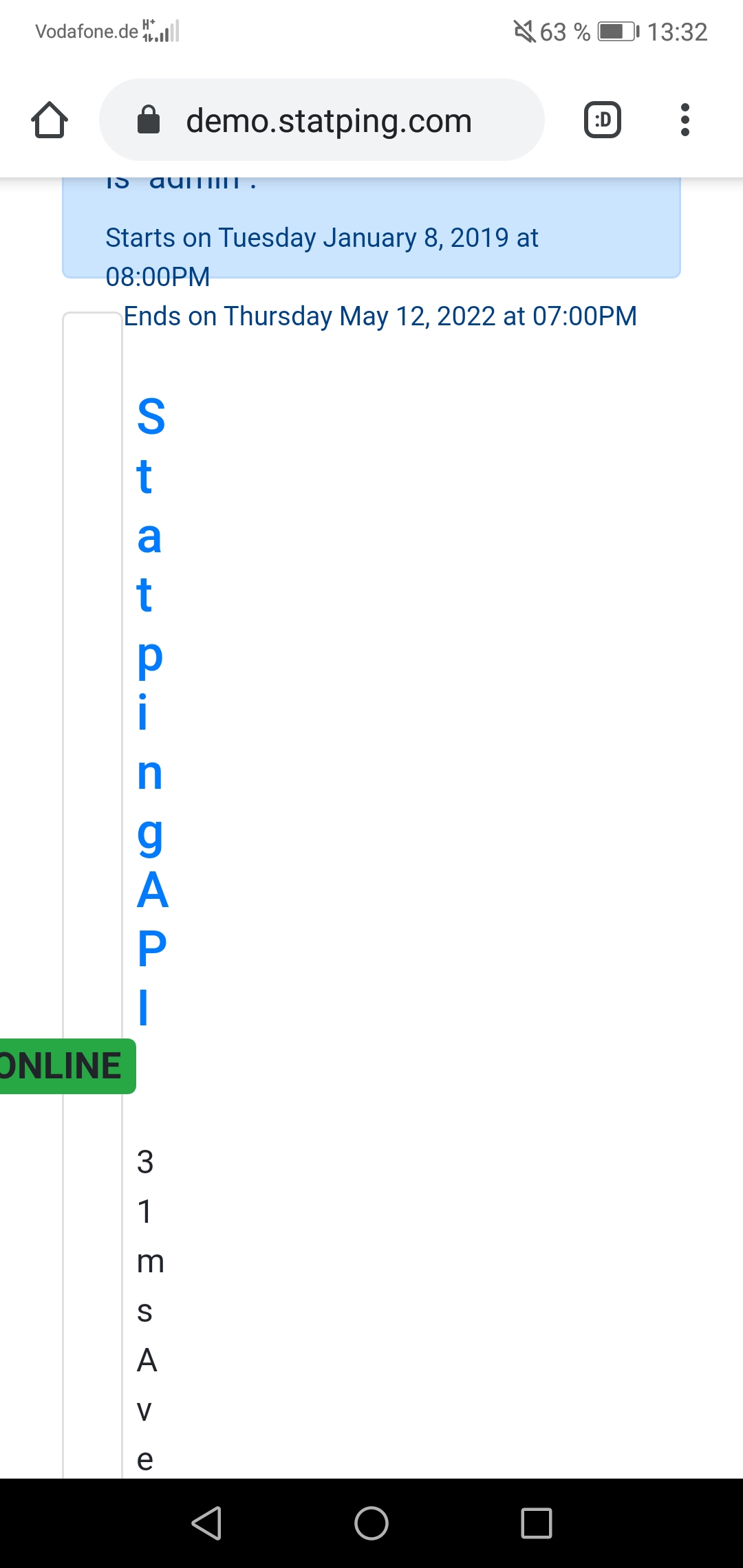 issues with responsive design · Issue #380 · statping/statping · GitHub