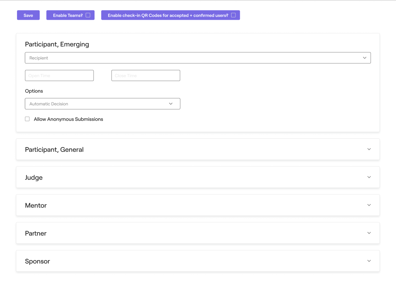 Create internal settings page · Issue #9 · HackGT/registration2 · GitHub