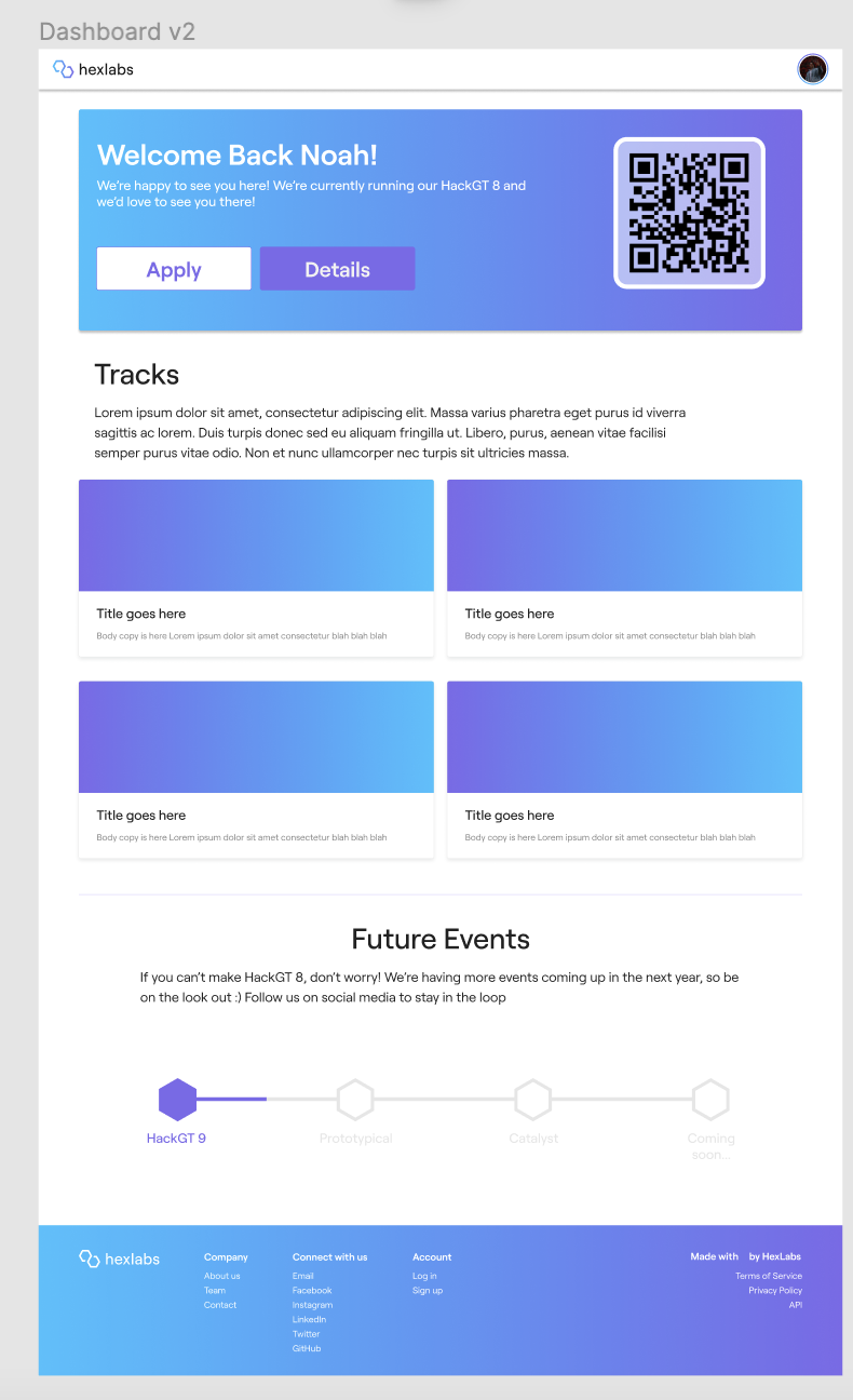 Create adaptive dashboard view · Issue #12 · HackGT/registration2 · GitHub
