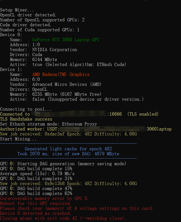 RTX 3060 Laptop GPU can't mine ETH · Issue #1178 · Lolliedieb/lolMiner ...