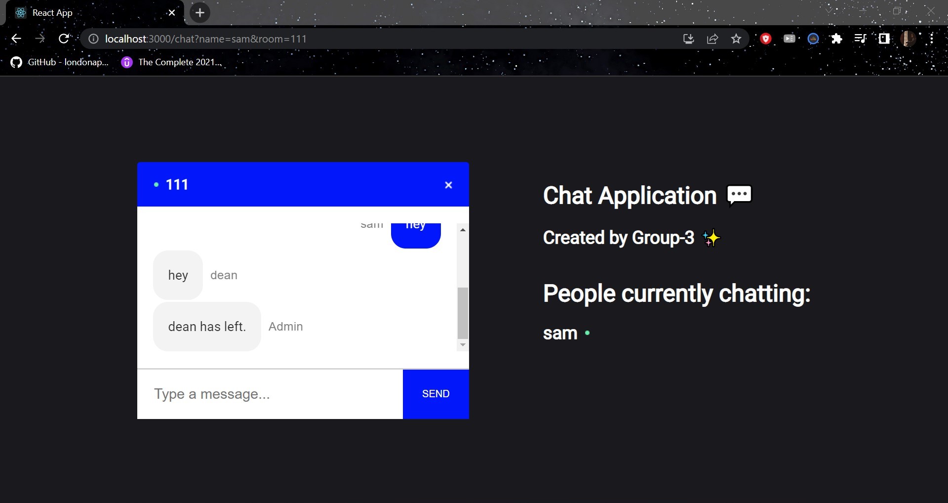 GitHub - nathShruti/ChatApp · GitHub