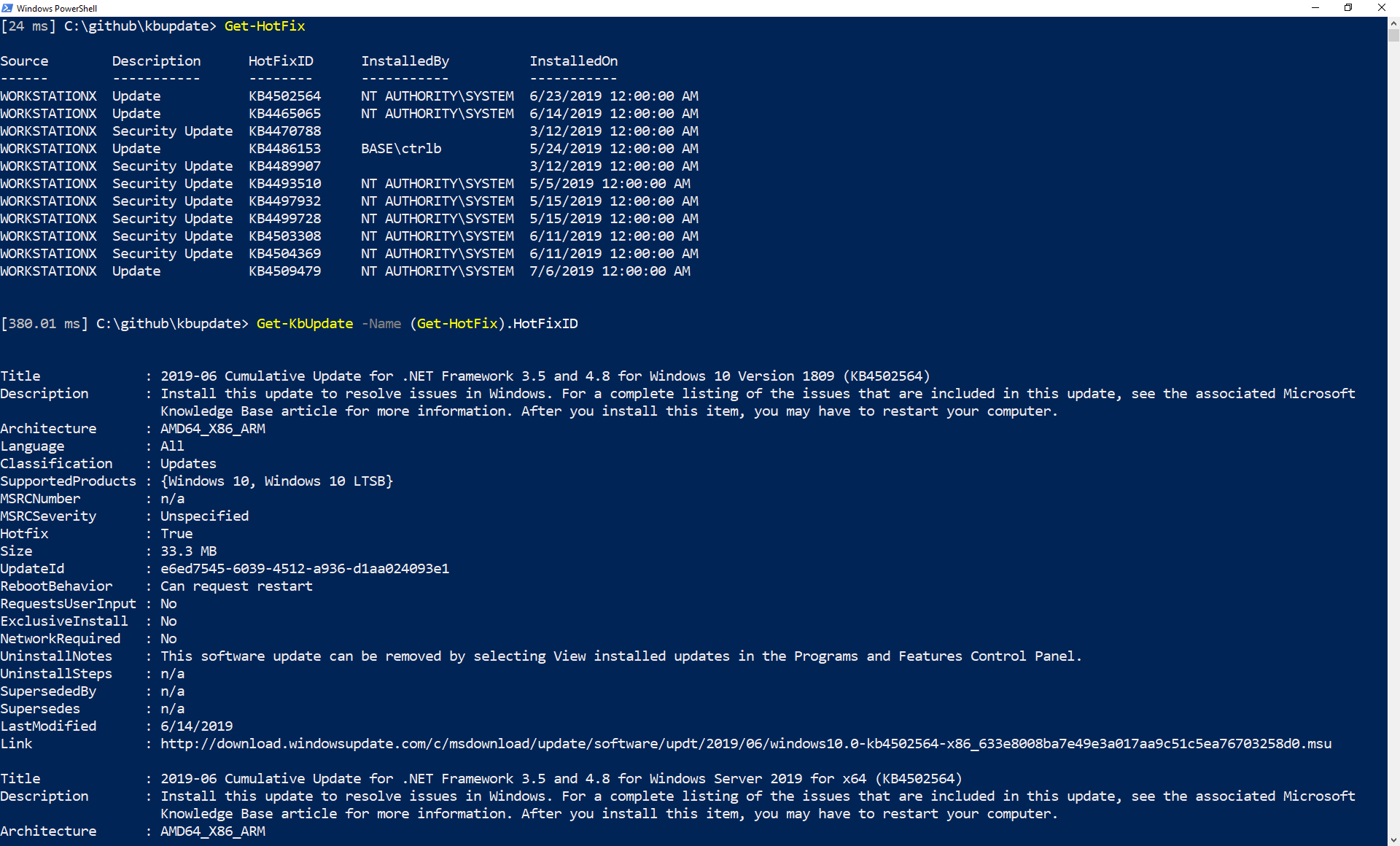 Catalog.update.microsoft.com Powershell