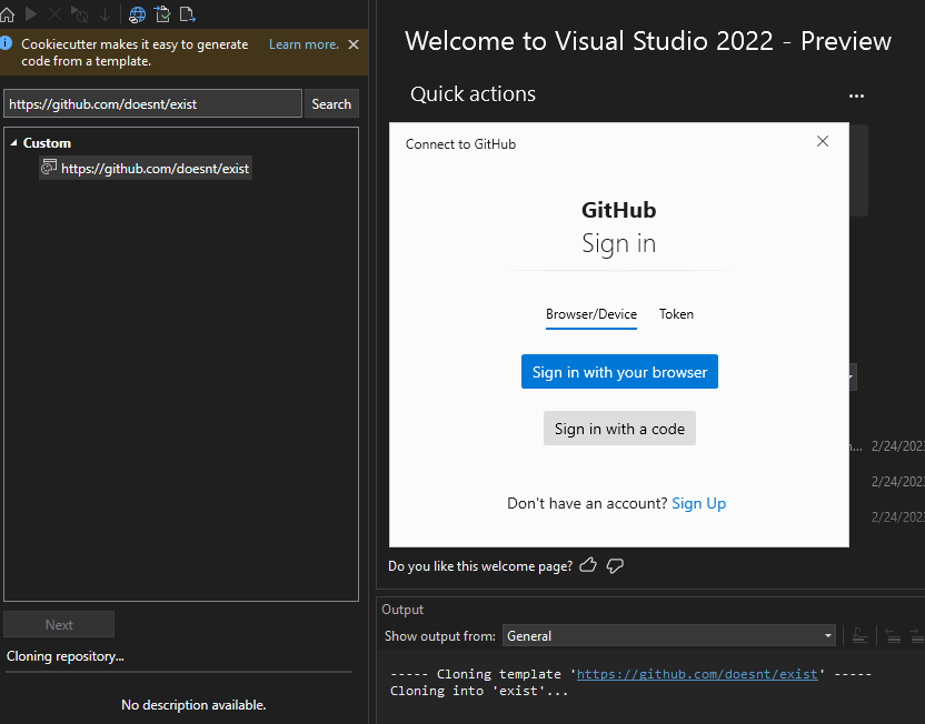 Terminal prompts are disabled when cloning a GitHub repository · Issue 7273 · microsoft/PTVS
