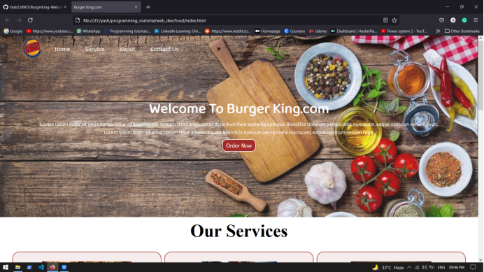 GitHub - Yash230901/BurgerKing-Website: This a Burger King website.