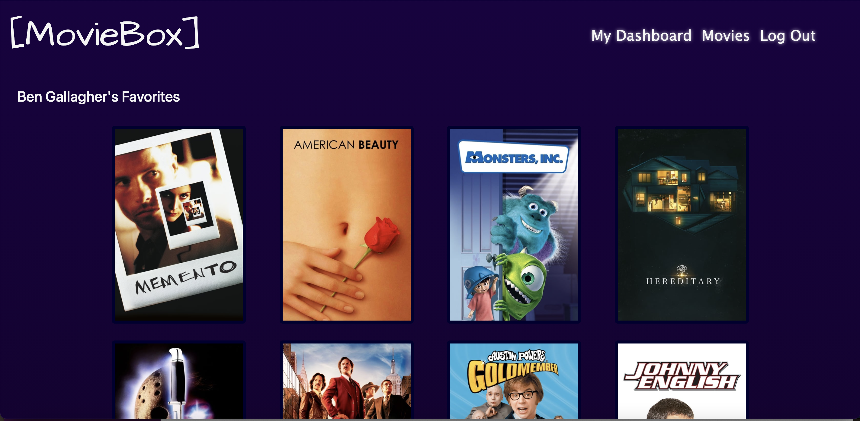 Program Coding For Movie Box GitHub - Bgallag5/Movie_Box