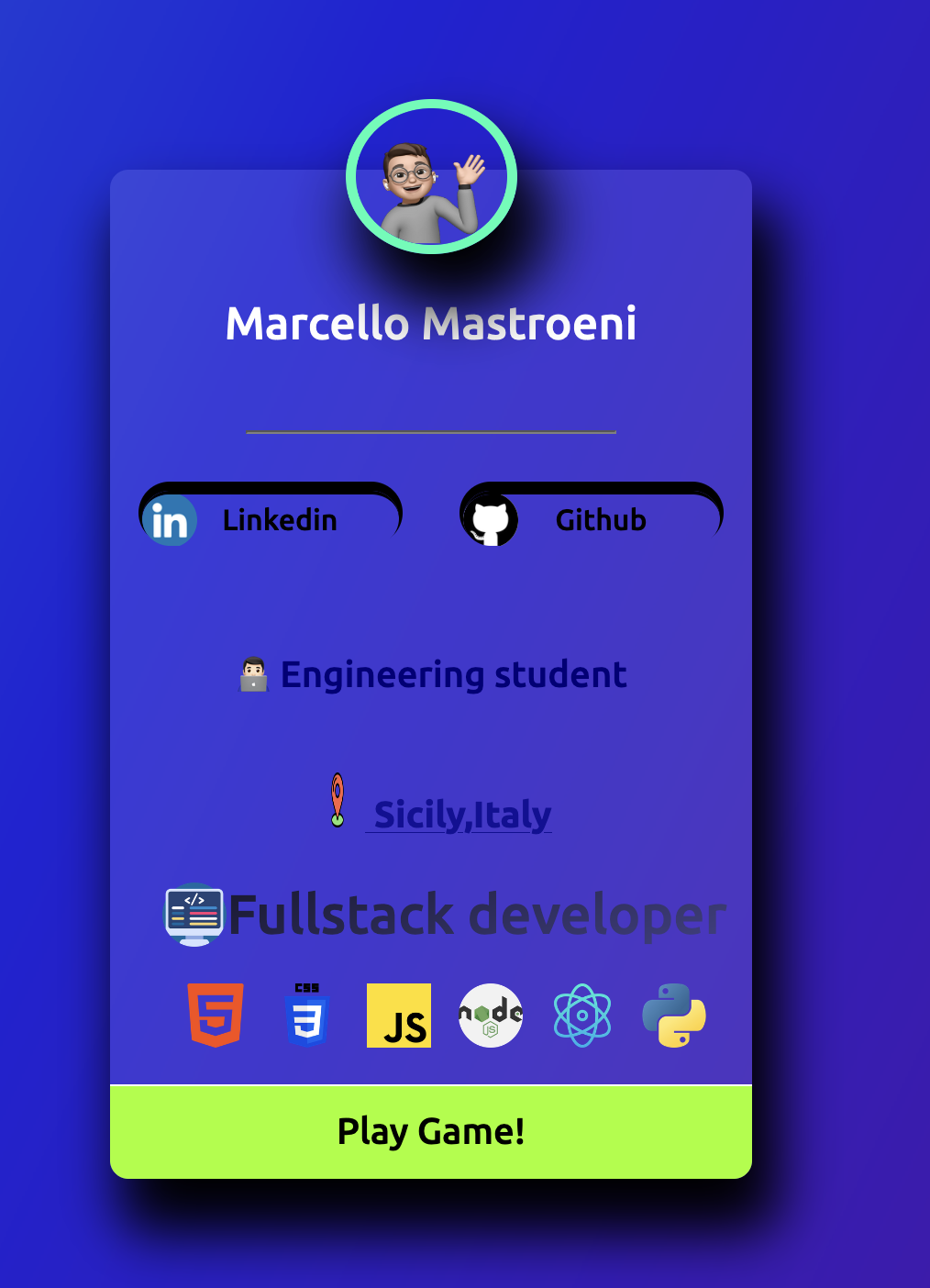 GitHub - marcimastro98/FirstReactProject: Simple card with some ...
