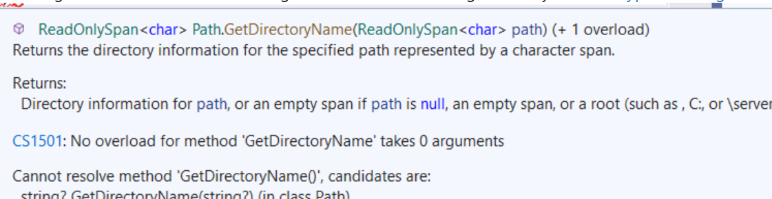 Make intellisense stop showing `ReadOnlySpan ` and go back to showing ...