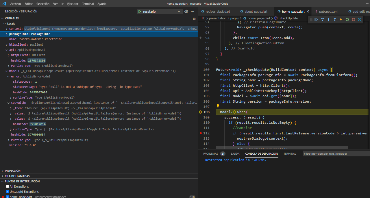 BUG Apklis http web api devuelve un ApklisErrorModel con mensaje BUG Apklis http web api devuelve un ApklisErrorModel con mensaje