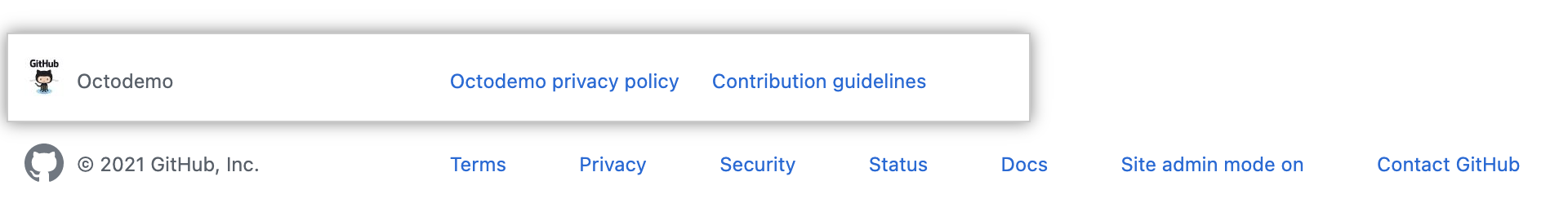 Custom footers on GitHub Enterprise Cloud - GitHub Changelog