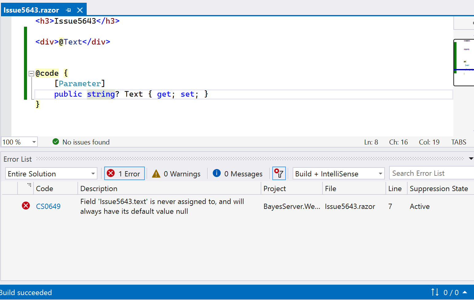 Blazor error list is usually wrong. .NET 6 RC2 · Issue #5643 · dotnet ...