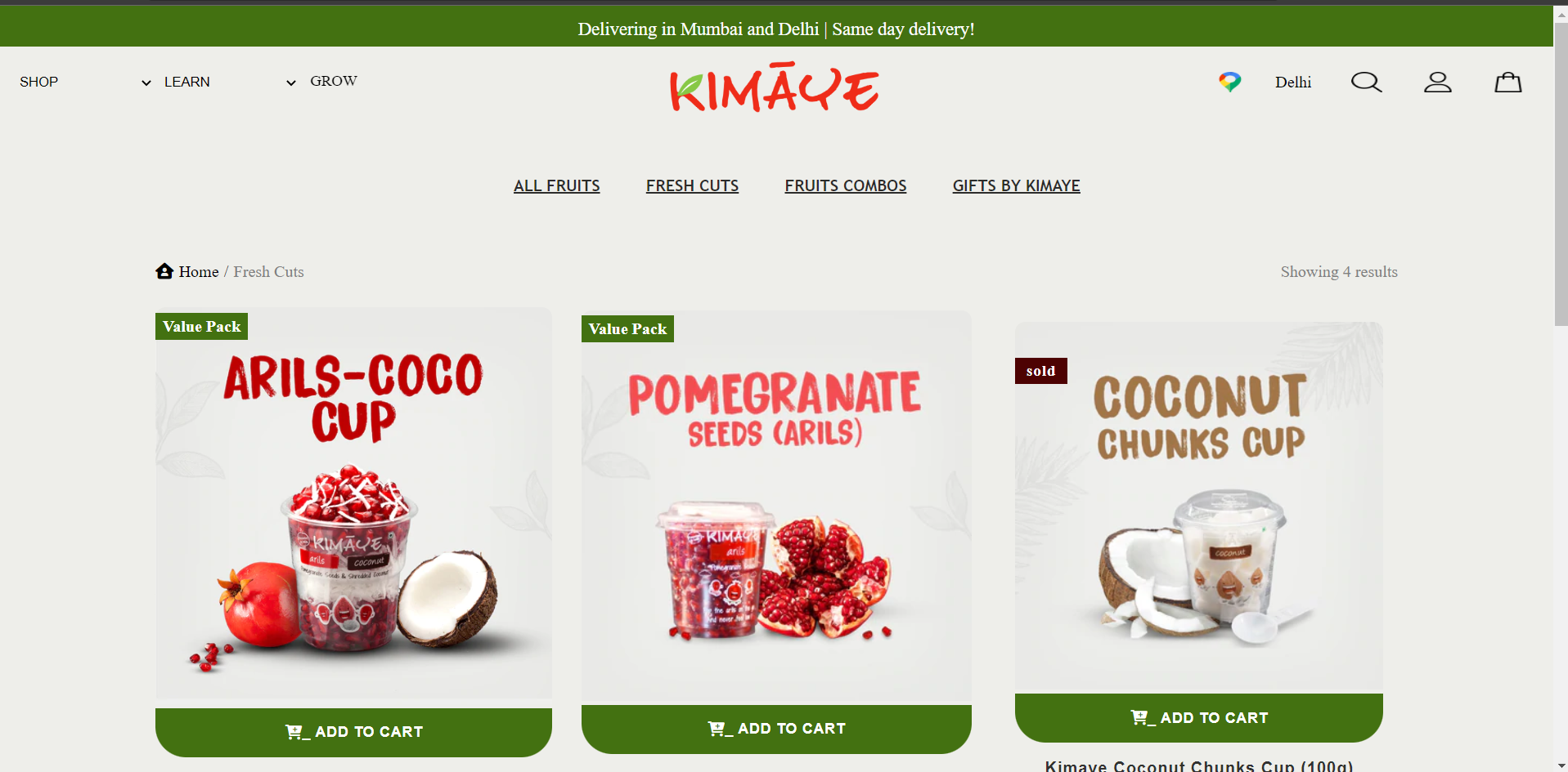 GitHub - Sakshi00555/Kimaye-website-clone: Kimaye is growers of India's ...