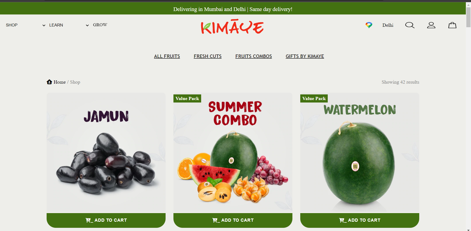 GitHub - Sakshi00555/Kimaye-website-clone: Kimaye is growers of India's ...