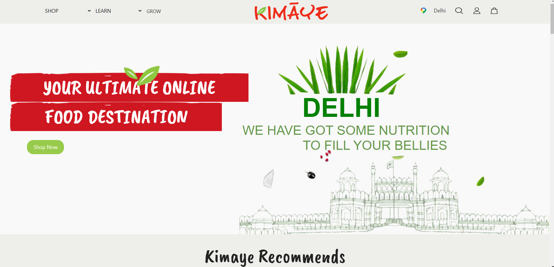 GitHub - Sakshi00555/Kimaye-website-clone: Kimaye is growers of India's ...