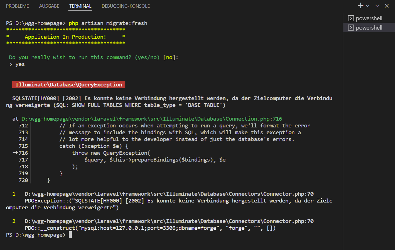 'SQLSTATE[HY000] [2002] Connection refused' on Heroku deploy · Issue #3 ...