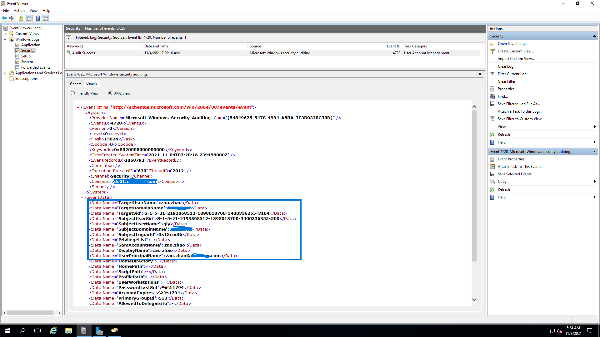 AuthzReportSecurityEvent method call error Index not found. (0x80131124 ...