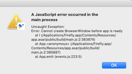 JavaScript error OS X Catalina · Issue #1016 · iotaledger/firefly · GitHub