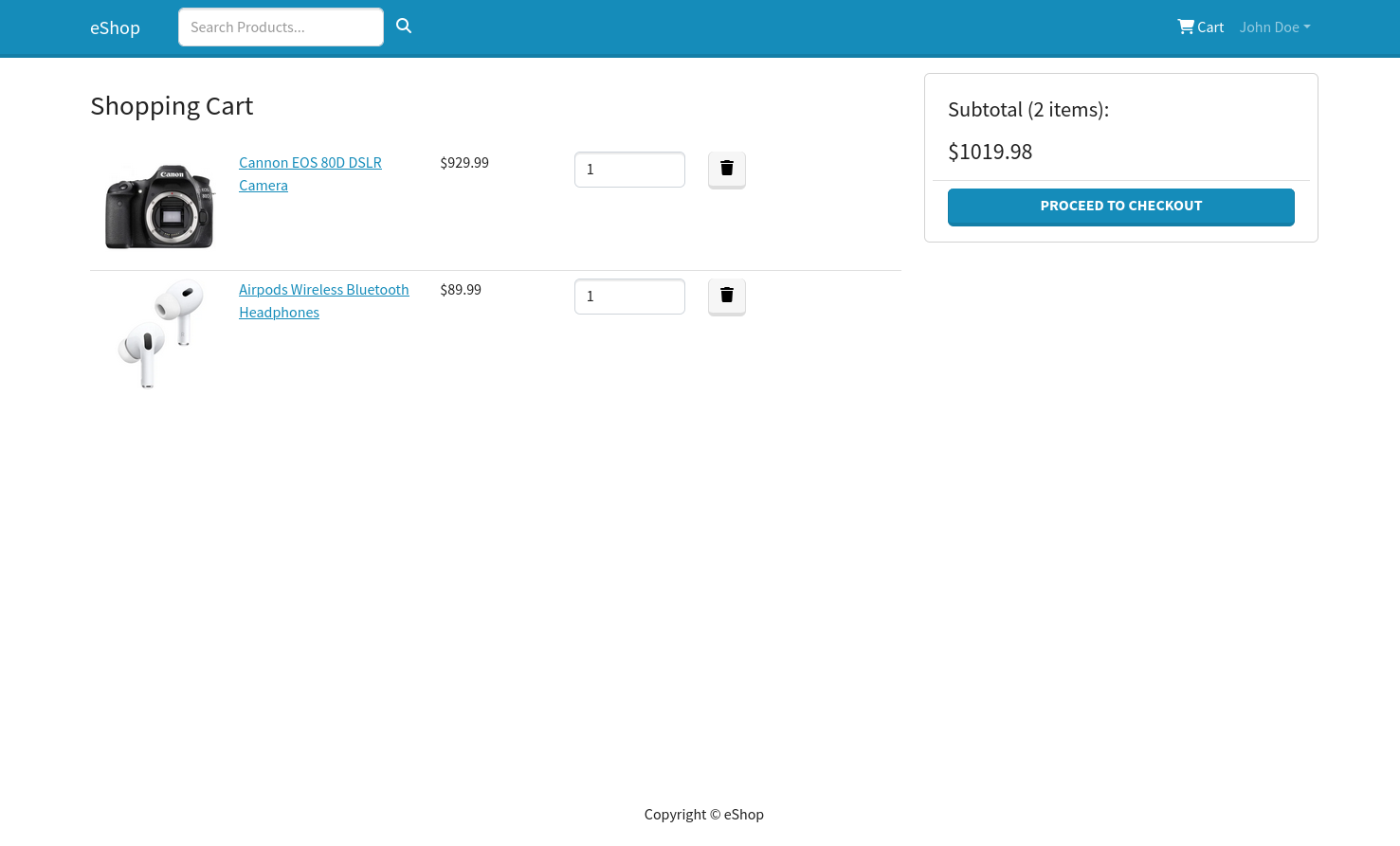 GitHub - JVPH/eShop: E-Commerce website with features like shopping ...