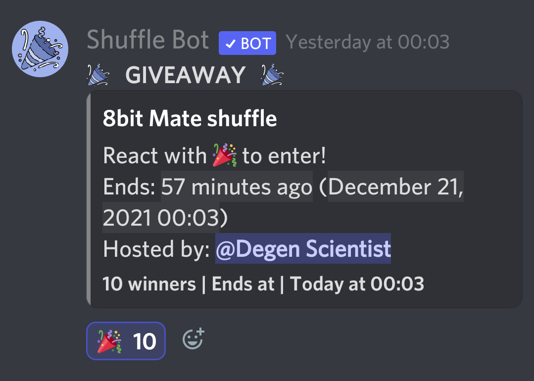 Giveaway won't end · Issue #122 · jagrosh/GiveawayBot · GitHub