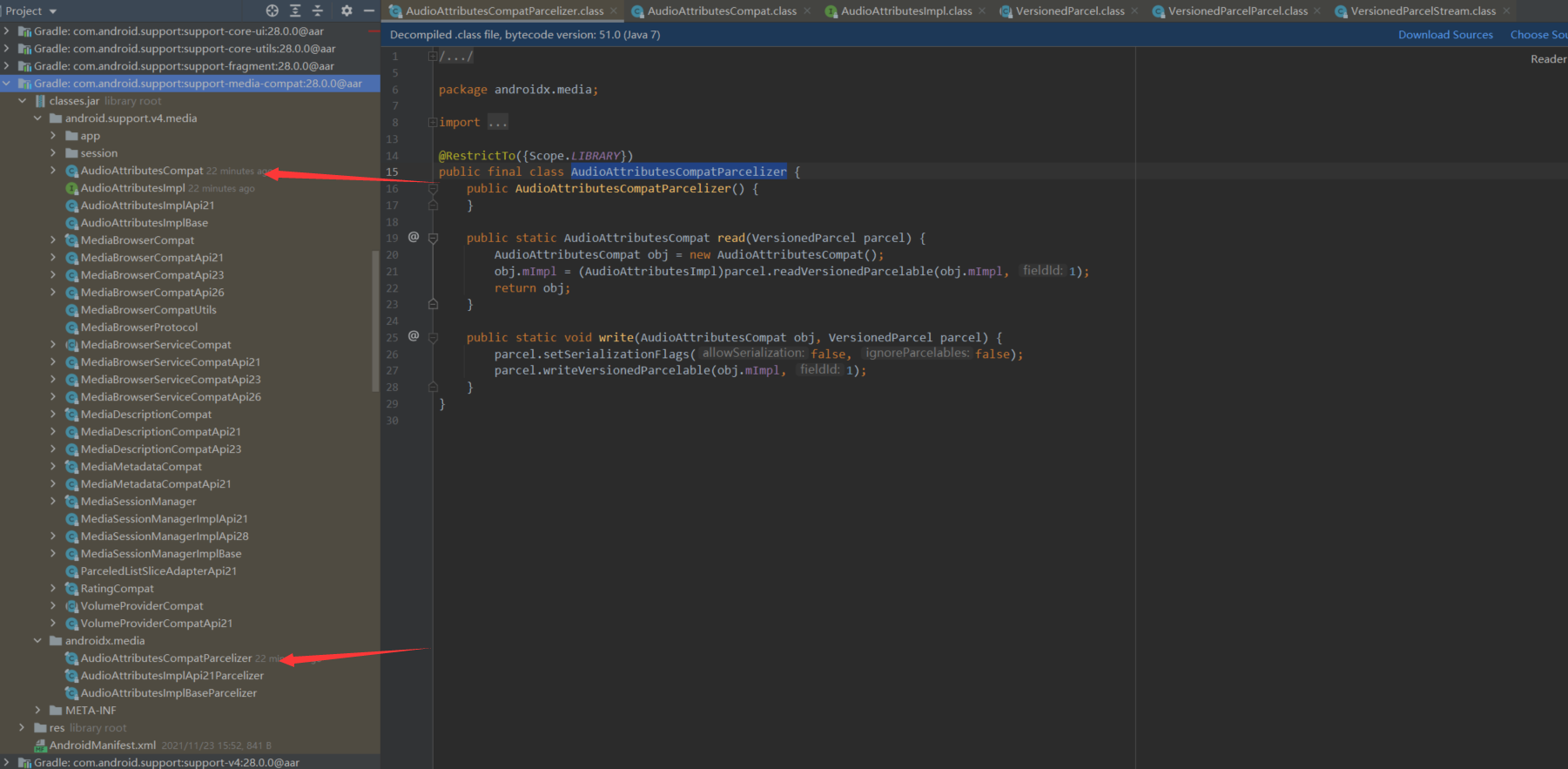 Inconsistency found in Dex code for Landroidx/media ...