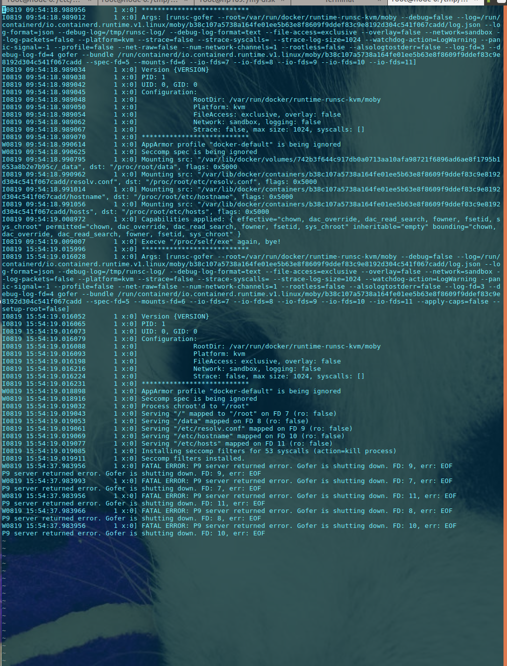 Docker container failing on latest build · Issue #721 · google/gvisor ...
