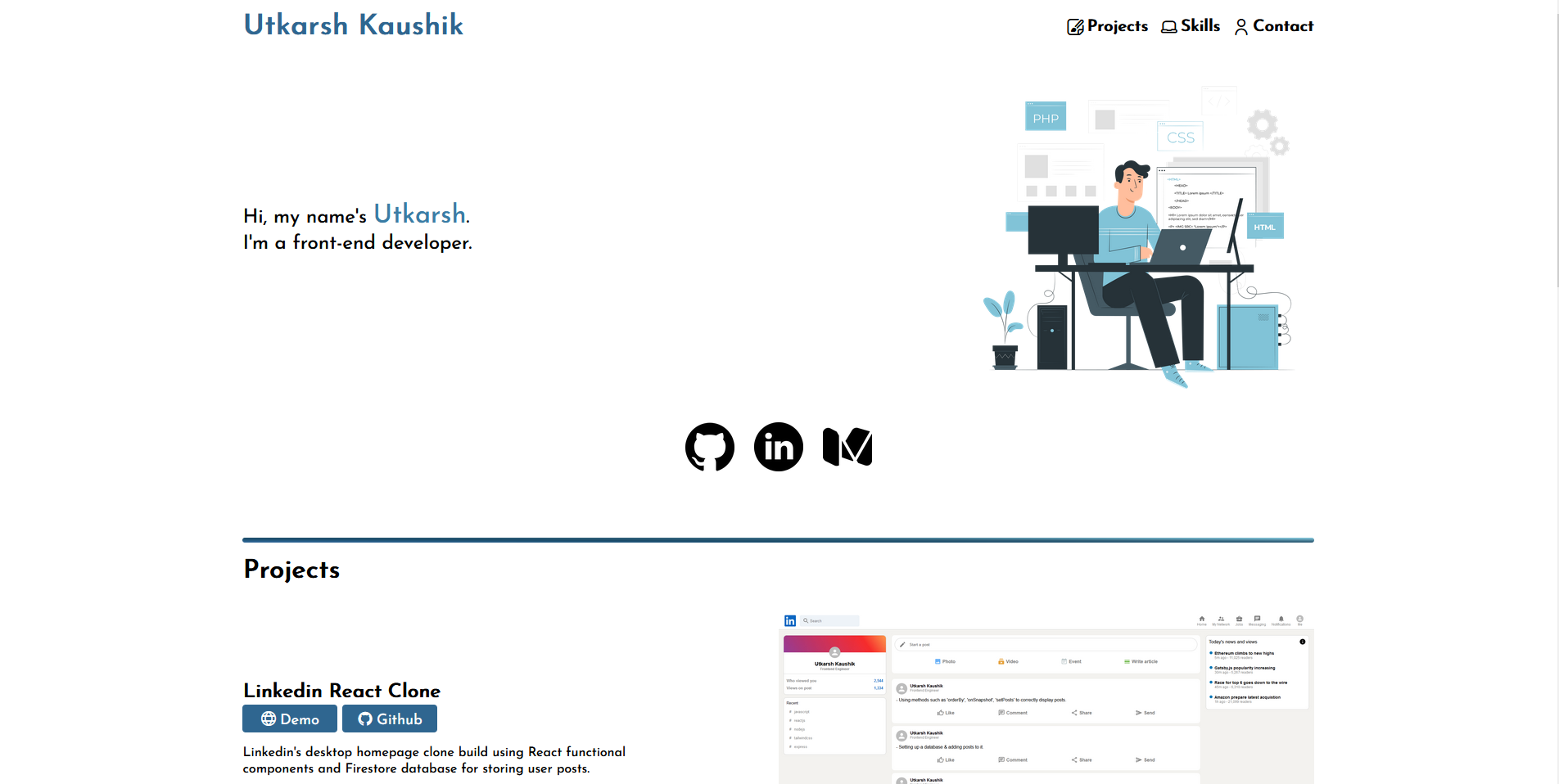 GitHub - u-kaushik/React-Portfolio-v1