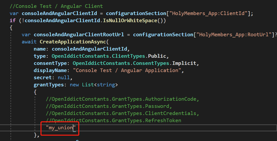OpenIdDict extension grants got "unauthorized_client" · Issue #15260 ...