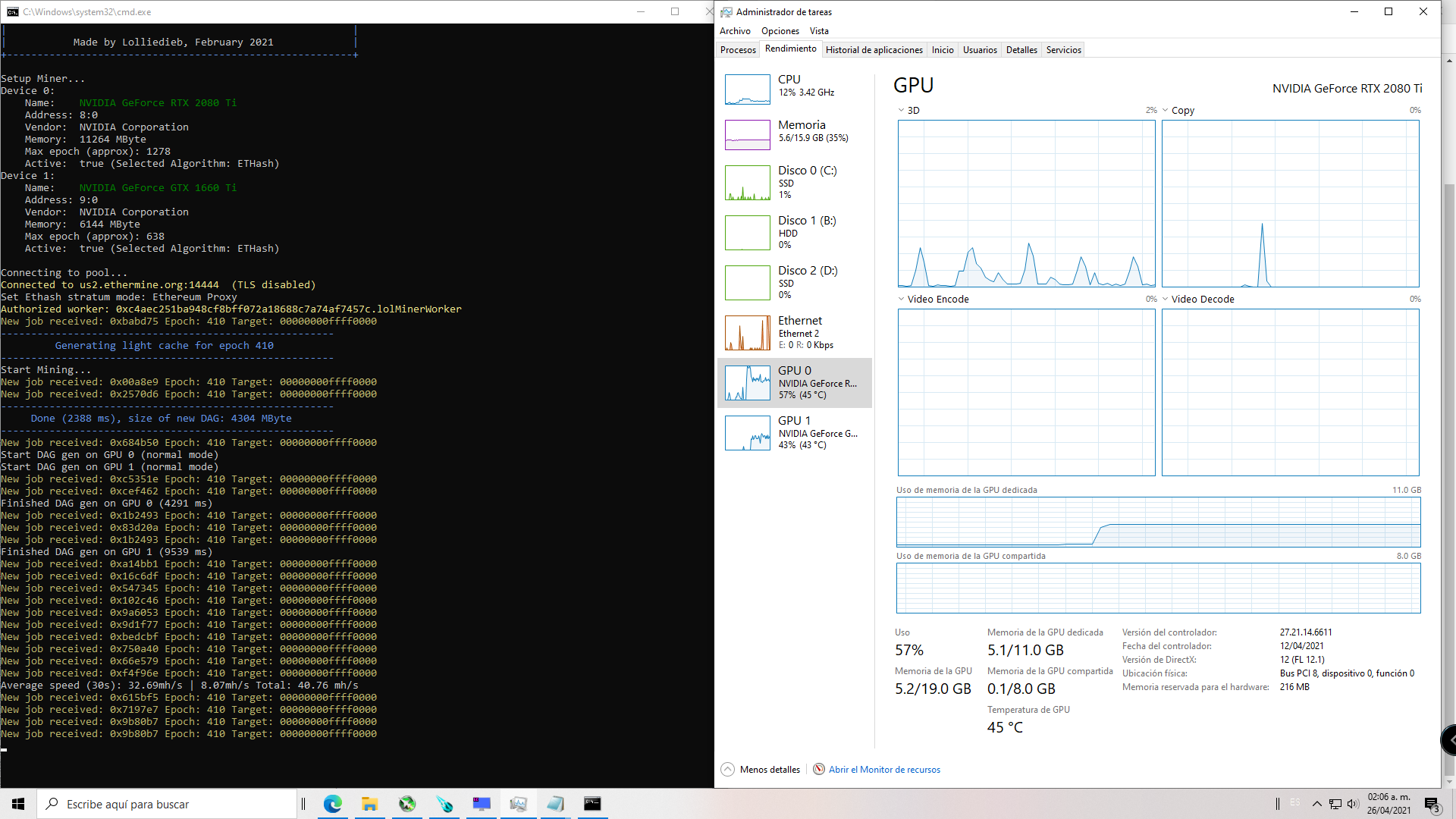 2nd gpu causes a major drop in hashrate · Issue #448 · Lolliedieb ...
