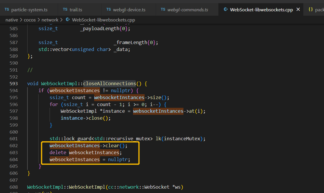 [3.5.2] websocket crash · Issue #11828 · cocos/cocos-engine · GitHub
