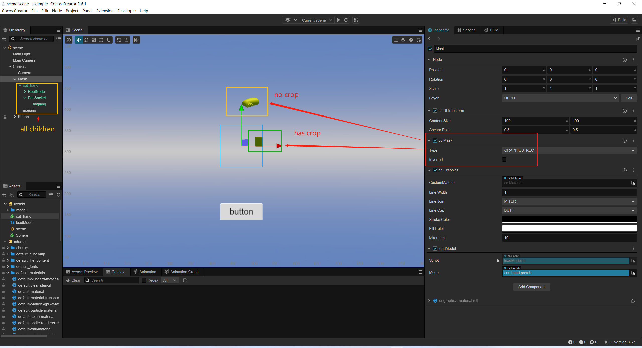 UIMeshRender crop no correct when it's parent node has Mask component ...