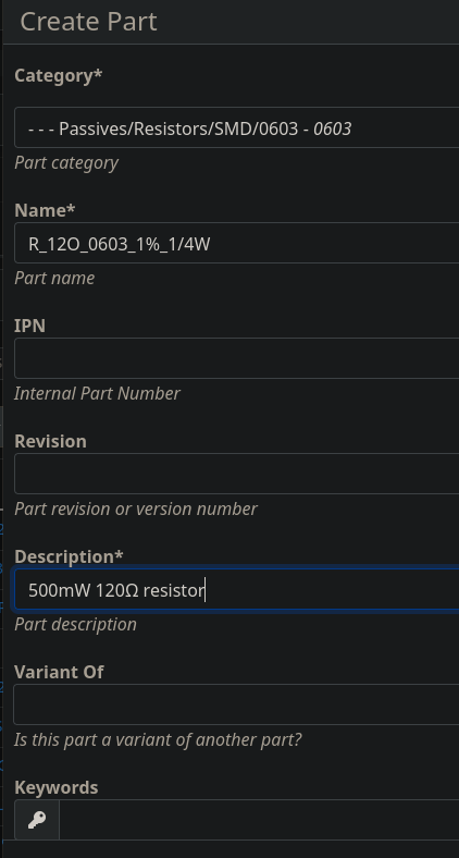 [BUG] Missing encoding of Description field when creating new part ...