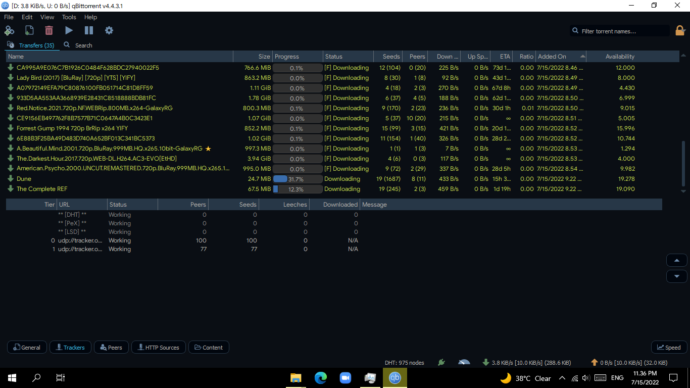 qbit stuck on downloading metadata/ download speeds very slow · Issue