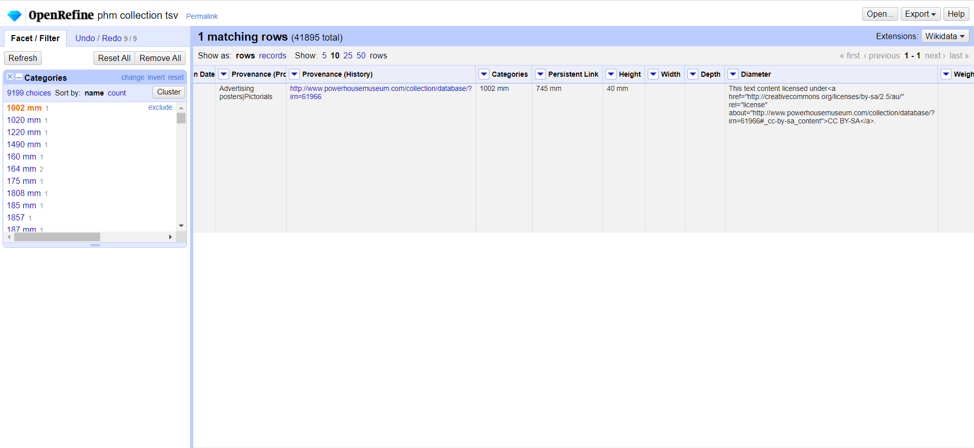 OpenRefineScreenshot