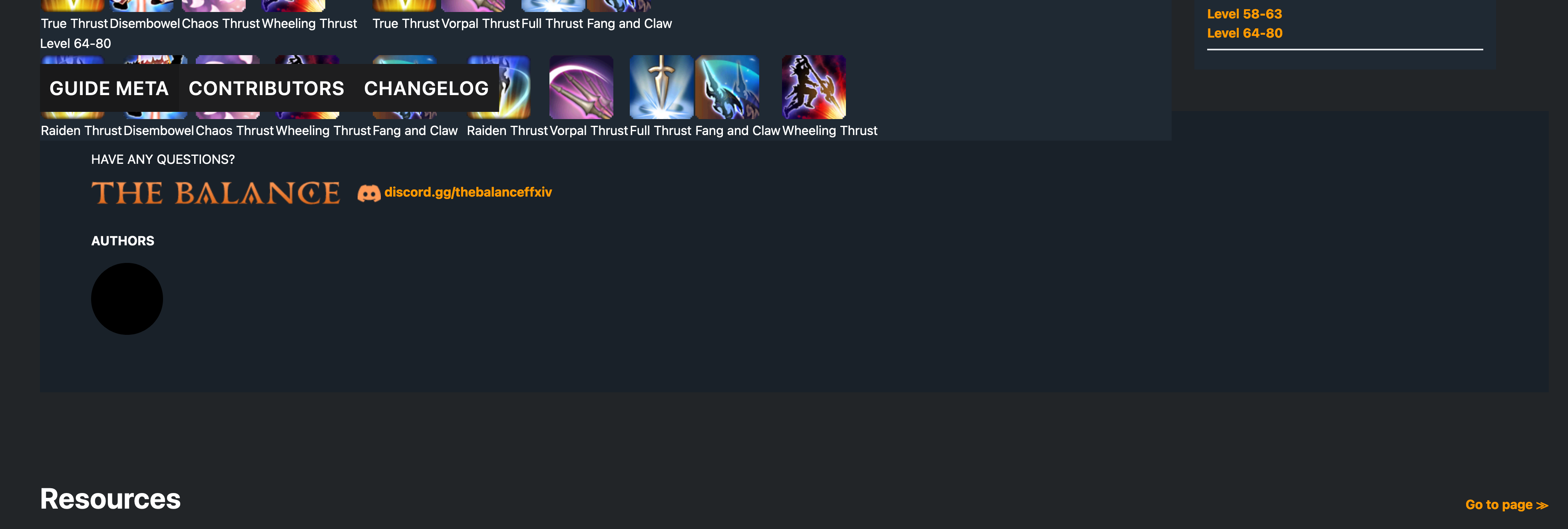 guide meta seems broken on some pages · Issue 70 · TheBalanceFFXIV