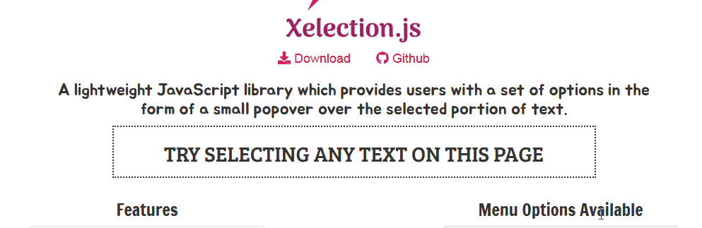 GitHub - regorxxx/Xelection-js: A lightweight javascript library which ...