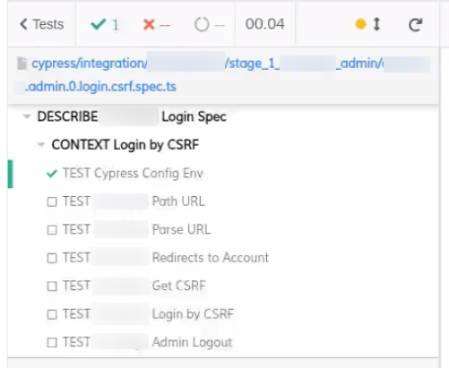 Example of First Test running in Spec